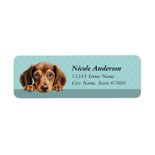 Étiquettes d'adresse de retour Dachshund