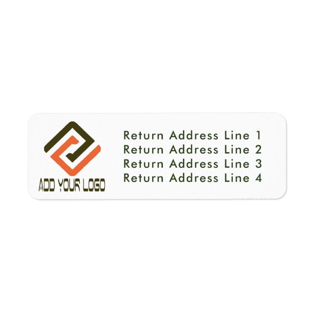 Étiquettes d'adresse de retour d'affaires avec log (Devant)