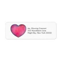 Étiquettes d'adresse de retour d'amour du coeur