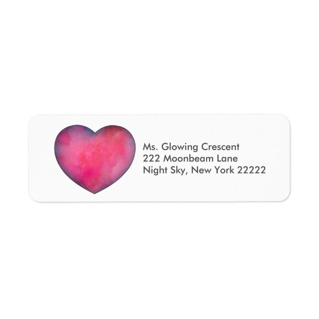 Étiquettes d'adresse de retour d'amour du coeur (Devant)