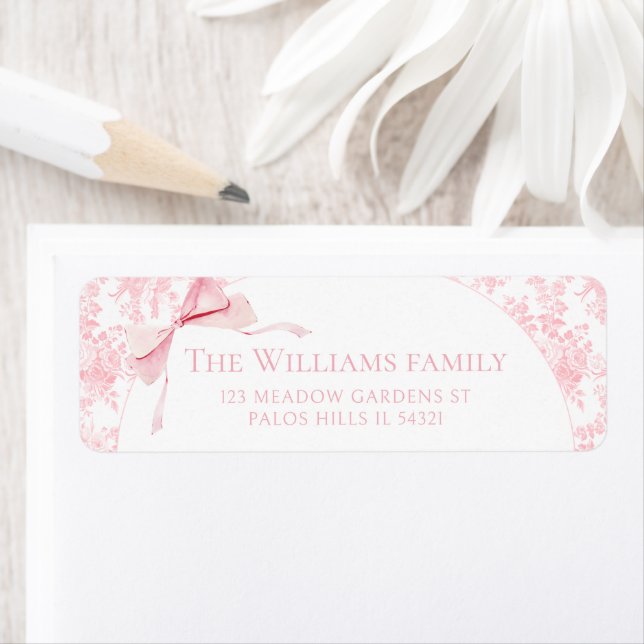 Étiquettes d'adresse de retour de Baby shower de b (En situation)