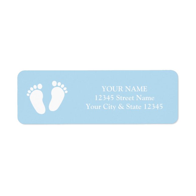 Étiquettes d'adresse de retour de baby shower mign (Devant)