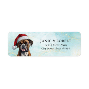 Étiquettes d'adresse de retour de chien de boîte