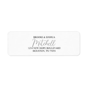 Étiquettes d'adresse de retour de couple de callig