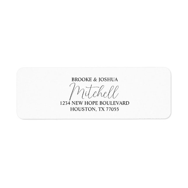 Étiquettes d'adresse de retour de couple de callig (Devant)
