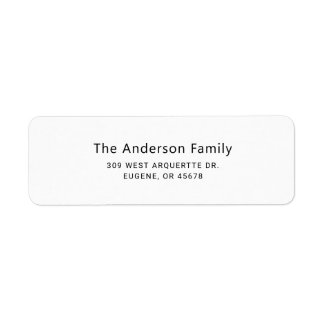 Étiquettes d'adresse de retour de famille