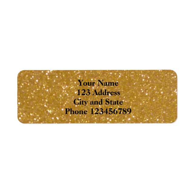 Étiquettes d'adresse de retour de la brillante fau (Devant)