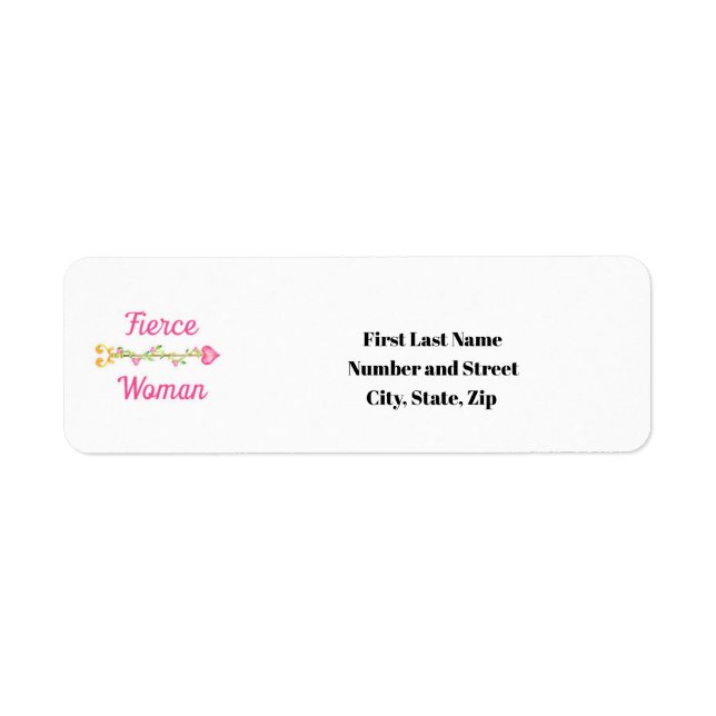 Étiquettes d'adresse de retour de la flèche femme  (Devant)