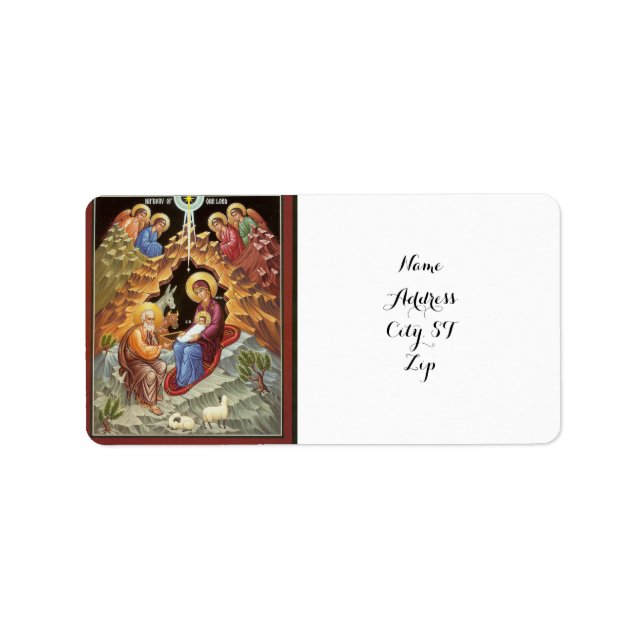 Étiquettes d'adresse de retour de la scène du gest (Devant)