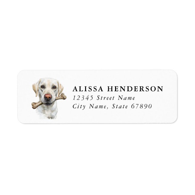 Étiquettes d'adresse de retour de Labrador Retriev (Devant)