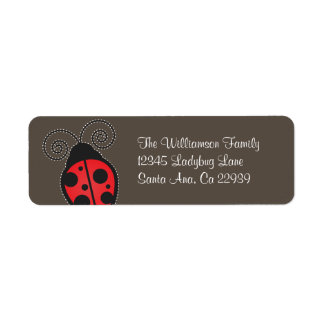 Étiquettes d'adresse de retour de Ladybug