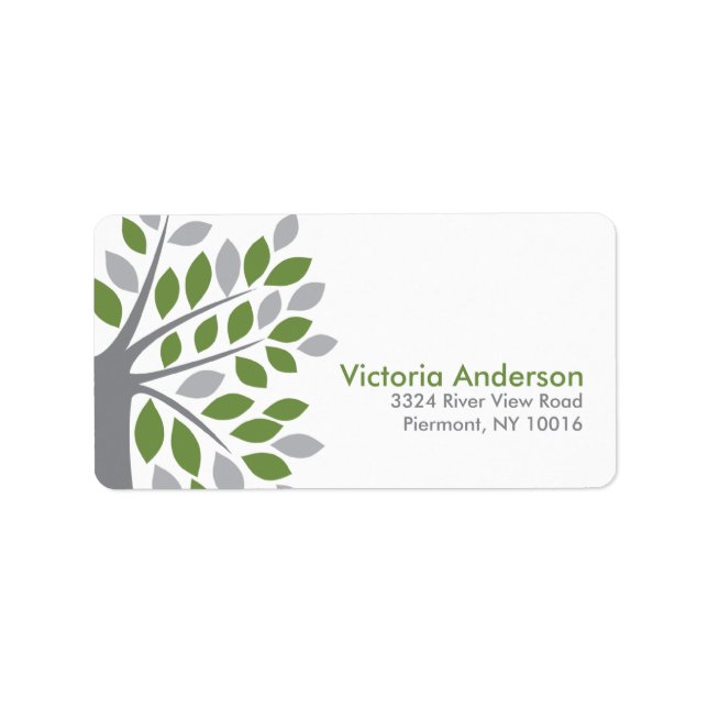 Étiquettes d'adresse de retour de l'arbre d'automn (Devant)