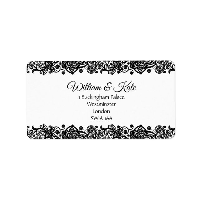 Étiquettes d'adresse de retour de mariage personna (Devant)