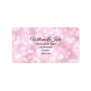 Étiquettes d'adresse de retour de mariage rose