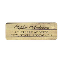Étiquettes d'adresse de retour de mariage rustique