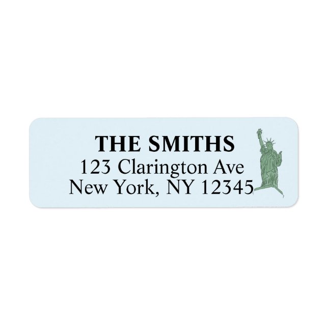 Étiquettes d'adresse de retour de New York (Devant)