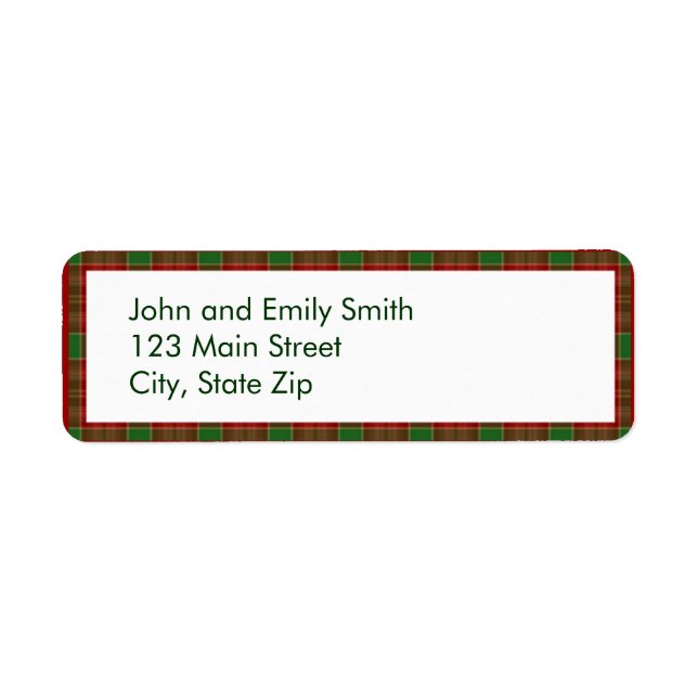 Étiquettes d'adresse de retour de Noël (Devant)
