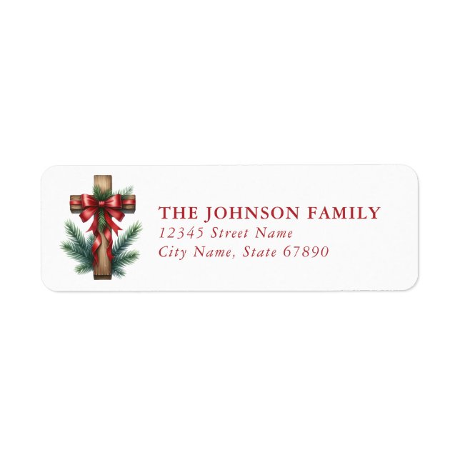 Étiquettes d'adresse de retour de Noël (Devant)