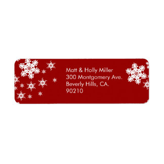 Étiquettes d'adresse de retour de Noël