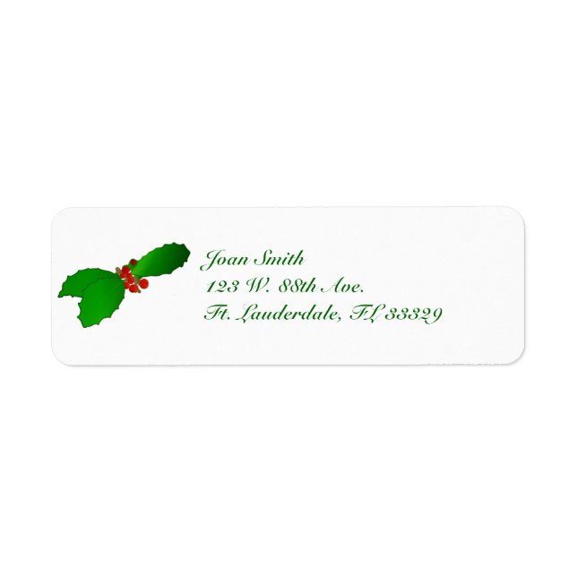 Étiquettes d'adresse de retour de Noël (Devant)