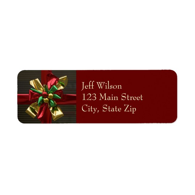 Étiquettes d'adresse de retour de Noël (Devant)