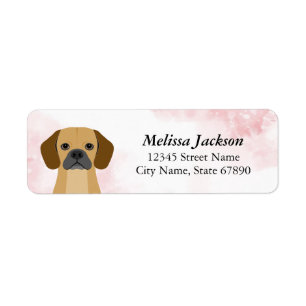 Étiquettes d'adresse de retour de Puggle