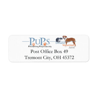 Étiquettes d'adresse de retour de PUPs