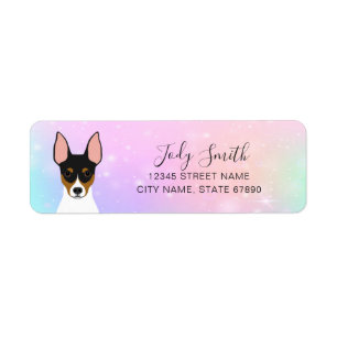 Étiquettes d'adresse de retour de Rat Terrier