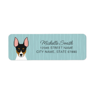 Étiquettes d'adresse de retour de Rat Terrier