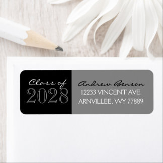Étiquettes d'adresse de retour de remise de diplôm