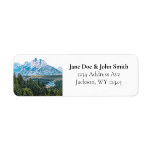 Étiquettes d'adresse de retour de Rustic Mountain