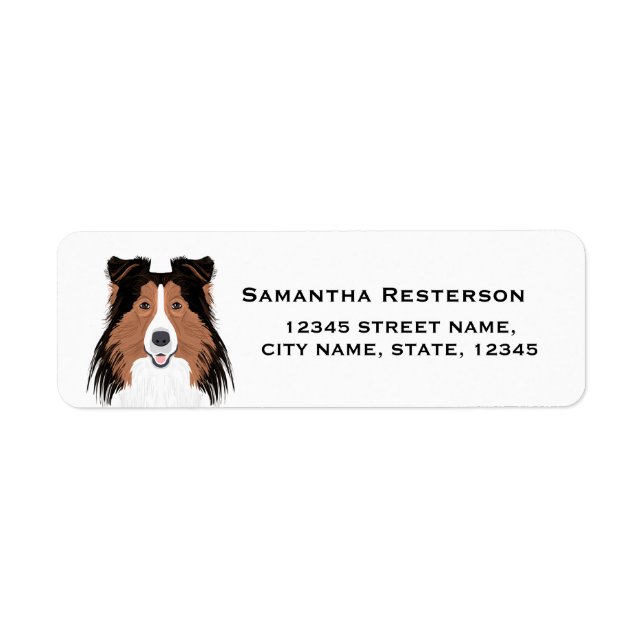 étiquettes d'adresse de retour de shetland terrier (Devant)