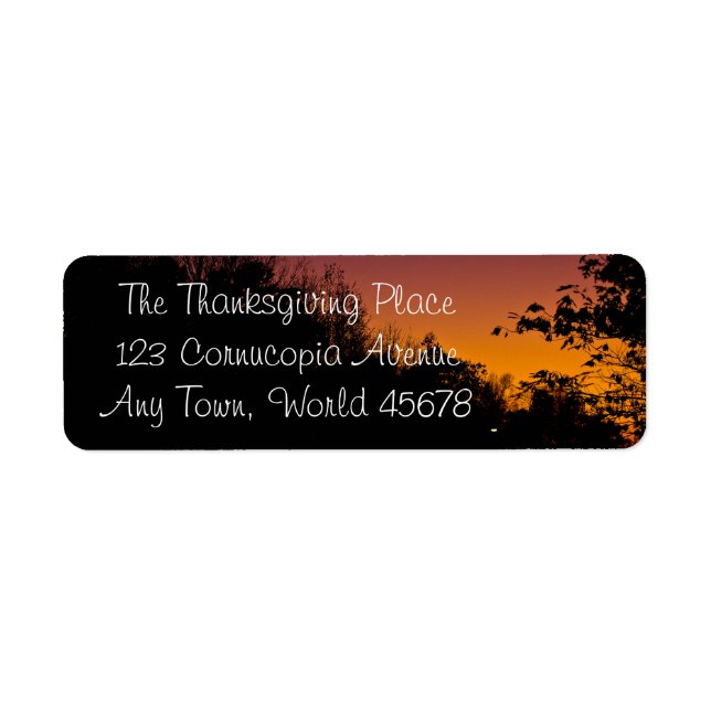 Étiquettes d'adresse de retour de Thanksgiving par (Devant)