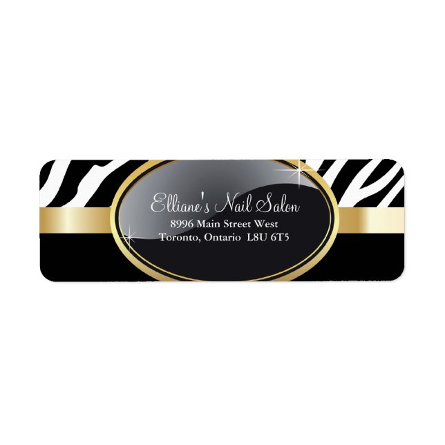 Étiquettes d'adresse de retour de Zebra Classy (Devant)