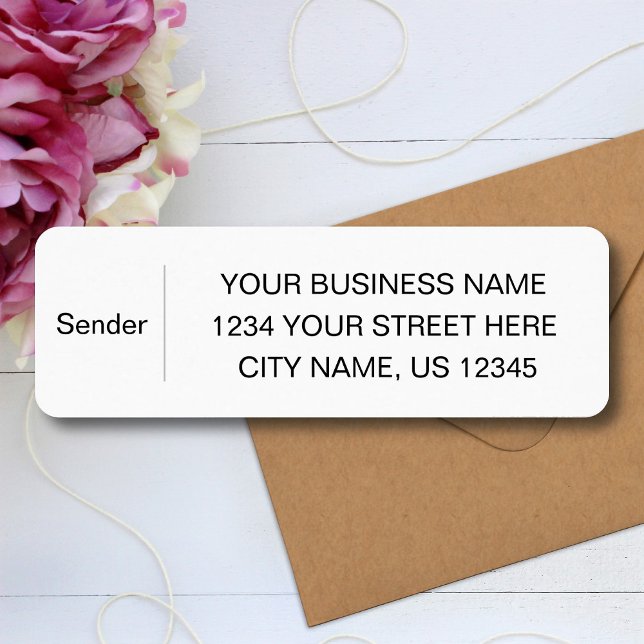 Étiquettes d'adresse de retour d'entreprise person (Créateur téléchargé)