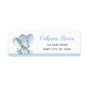 Étiquettes d'adresse de retour des éléphants (Baby
