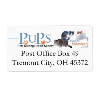 Étiquettes d'adresse de retour des PUP
