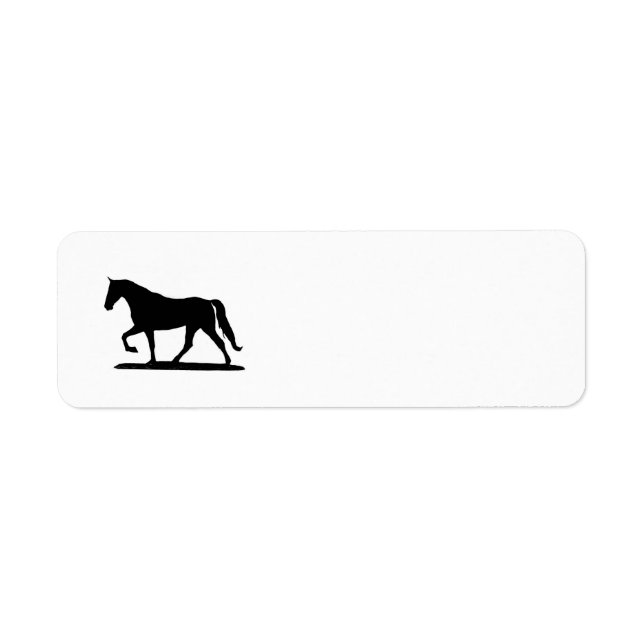 Étiquettes d'adresse de retour du cheval reçu (Devant)