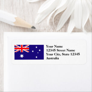 Étiquettes d'adresse de retour du drapeau australi