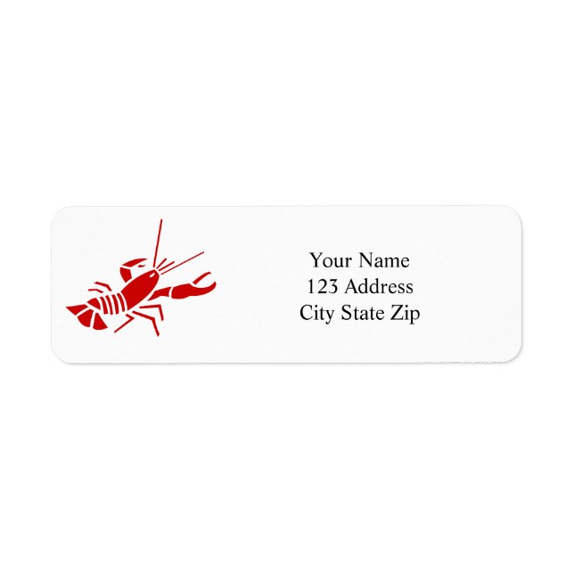 Étiquettes d'adresse de retour du homard rouge (Devant)