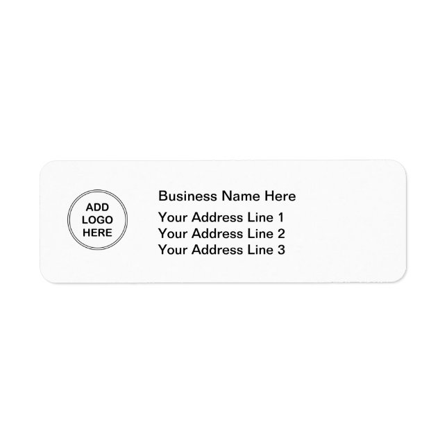 Étiquettes d'adresse de retour du logo de l'entrep (Devant)