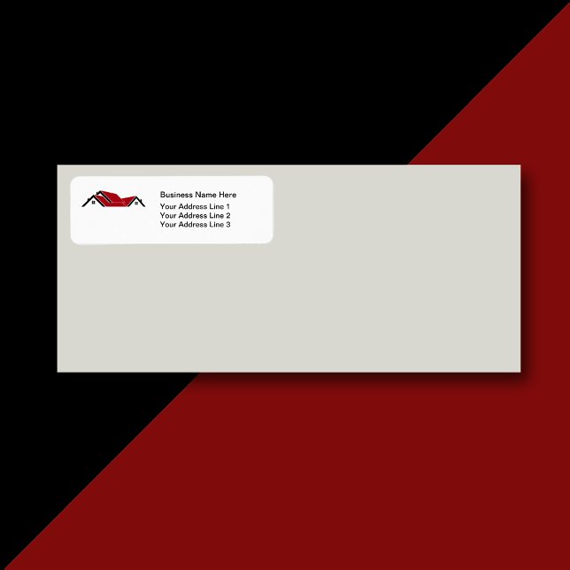 Étiquettes d'adresse de retour du logo du toit de  (Créateur téléchargé)
