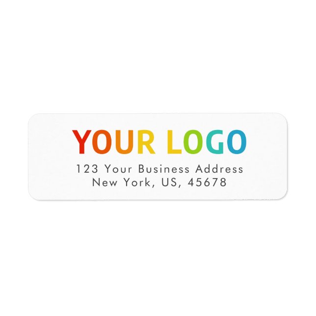 Étiquettes d'adresse de retour du logo horizontal  (Devant)