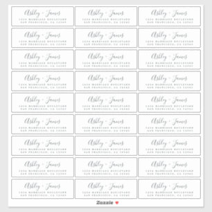 Étiquettes d'adresse de retour du mariage 4,45 x 1