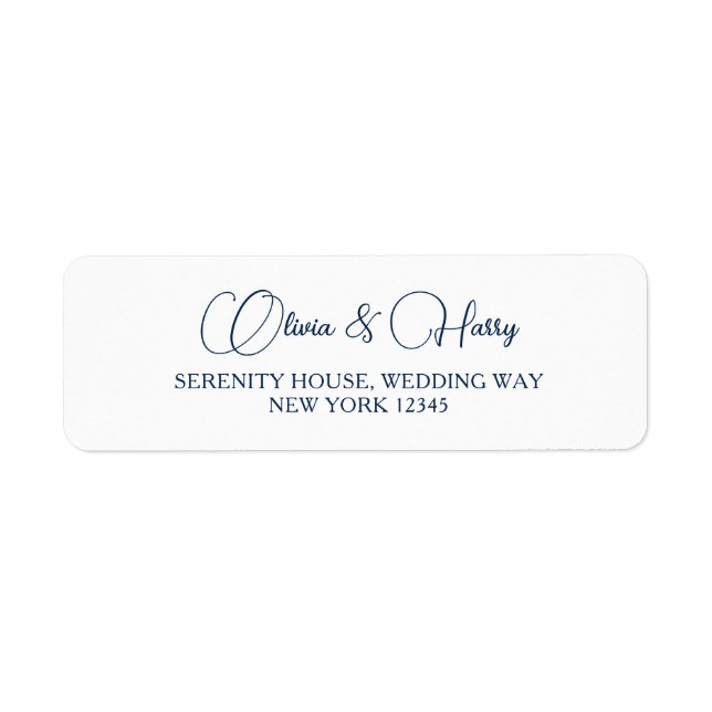 Étiquettes d'adresse de retour du Mariage blanc |  (Devant)