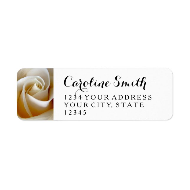 Étiquettes d'adresse de retour du Mariage floral (Devant)