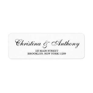 Étiquettes d'adresse de retour du monogramme de ma