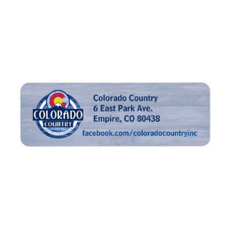 Étiquettes d'adresse de retour du pays du Colorado