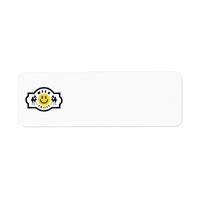 Étiquettes d'adresse de retour du sourire du Nil (Devant)