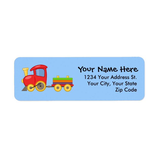 Étiquettes d'adresse de retour du train Choo Choo (Devant)